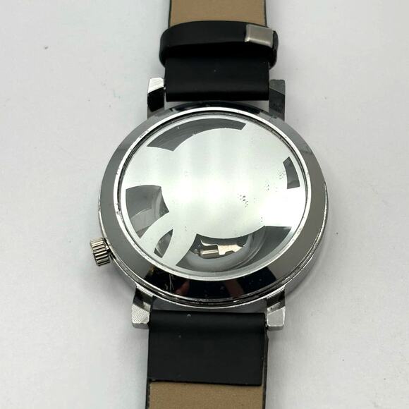 Silver & Black Music Note Men's Watch - Picture 5 of 5